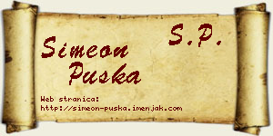 Simeon Puška vizit kartica